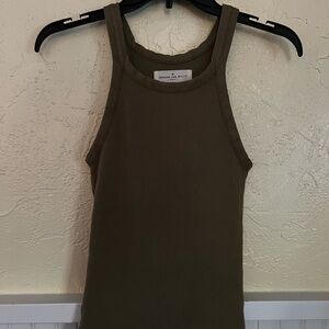 Imogene + Willie Racerback Tank Army Green